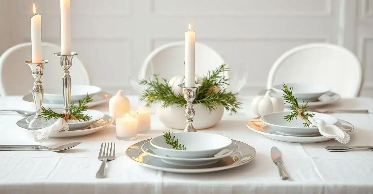 Elegant White-on-White with Silver Candlesticks