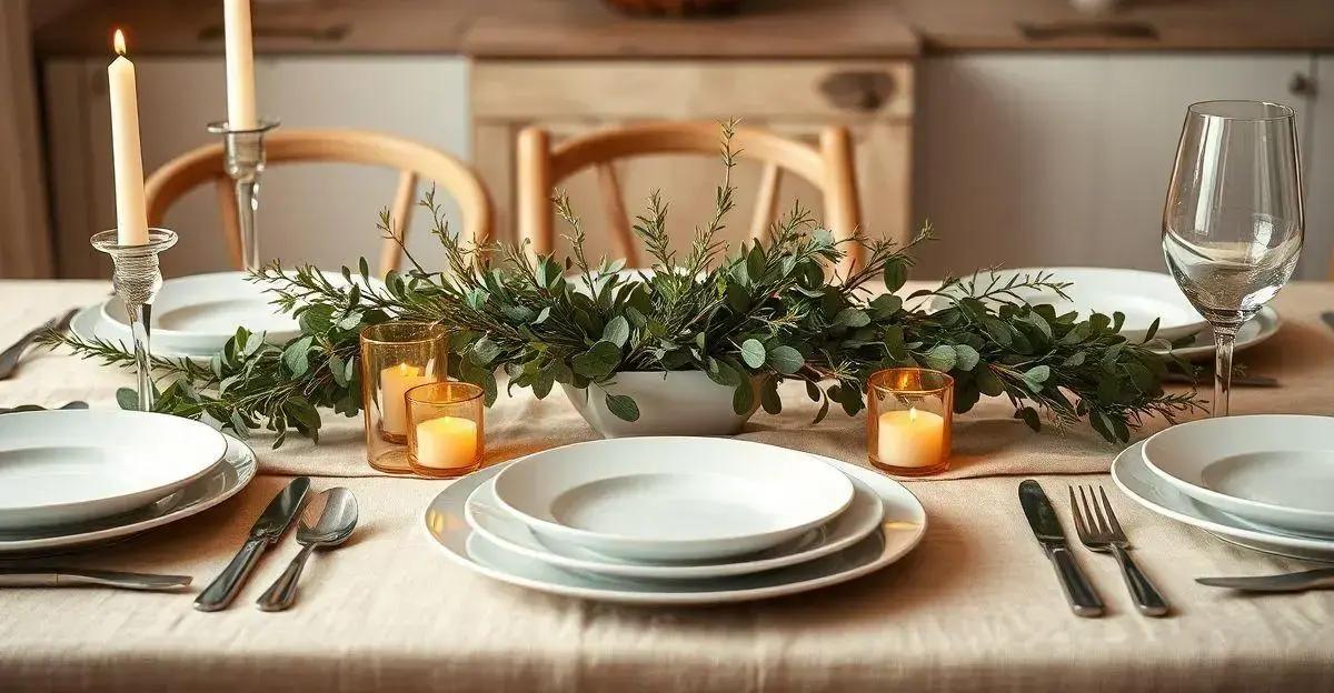 Natural Eucalyptus Garland Centerpiece