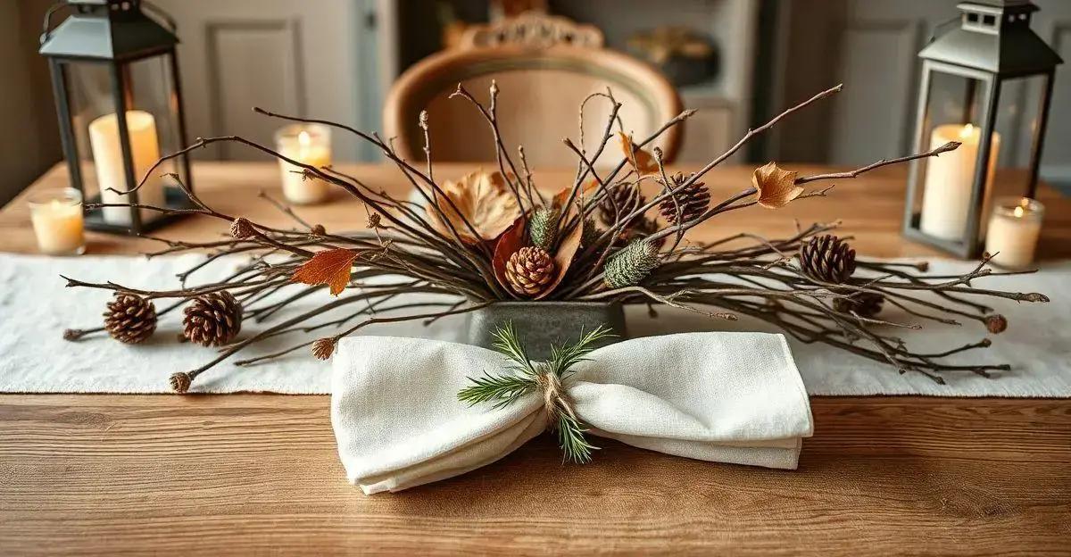 Organic Centerpiece with Foraged Branches