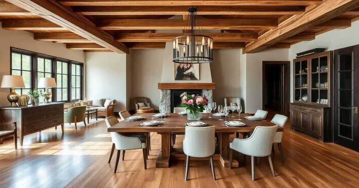 Elegant Dining Room with Reclaimed Wood