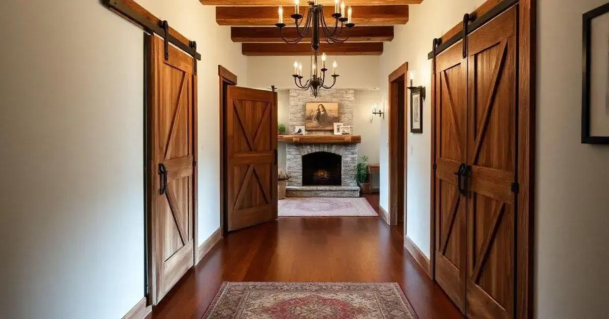 Hallway with Sliding Barn Doors