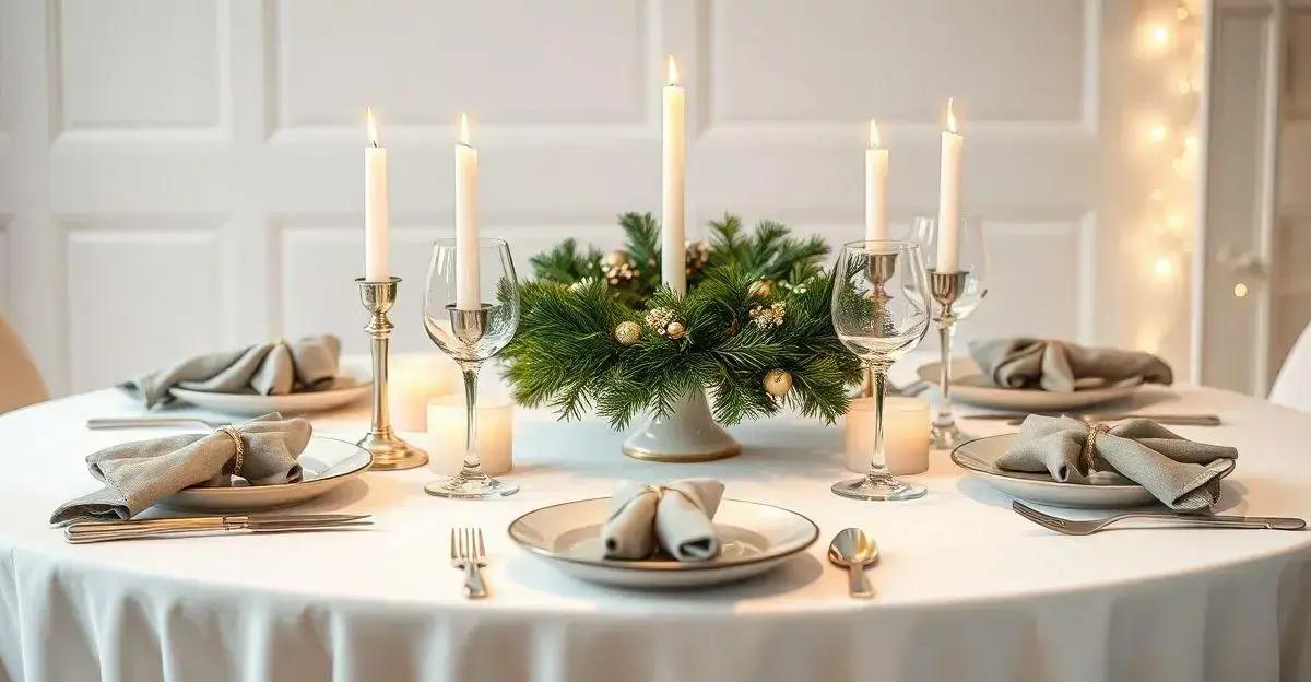 Minimalist White and Silver Christmas Table with Simplistic Elegance