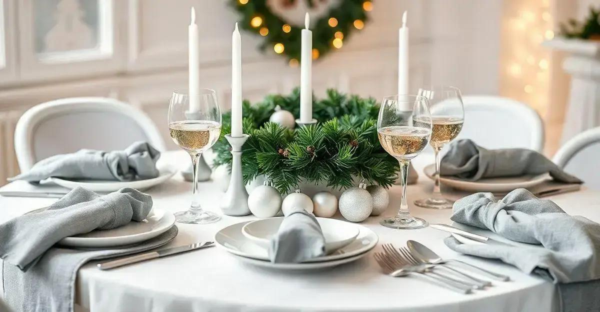 Monochromatic Gray and White Scandinavian-Inspired Christmas Table